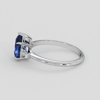 1.69 Ct. Blue Sapphire Ring, 18K White Gold 4