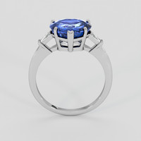 3.98 Ct. Blue Sapphire Ring, 18K White Gold 3