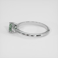 0.51 Ct. Bluish Green Sapphire Ring, 18K White Gold 4