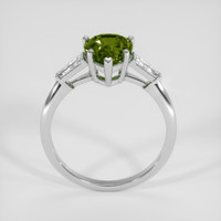 3.01 Ct. Green Sapphire Ring, 18K White Gold 3