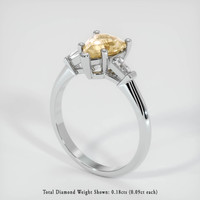 1.45 Ct. Sapphire Ring, 18K White Gold 2