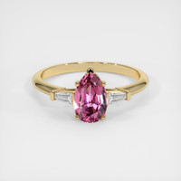 1.24 Ct. Pink Spinel Ring, 10K Yellow Gold 1