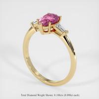 1.24 Ct. Pink Spinel Ring, 10K Yellow Gold 2