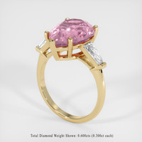 5.33 Ct. Pink Tourmaline Ring, 10K Yellow Gold 2