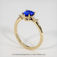 1.85 Ct. Blue Sapphire Ring, 14K Yellow Gold 2
