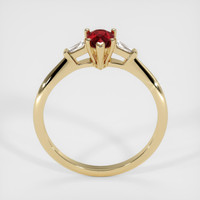 0.58 Ct. Ruby Ring, 14K Yellow Gold 3