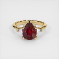 3.01 Ct. Ruby Ring, 14K Yellow Gold 1