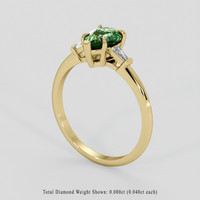 1.10 Ct. Bi Color Sapphire Ring, 14K Yellow Gold 2
