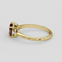 0.86 Ct. Reddish Pink Sapphire Ring, 14K Yellow Gold 4