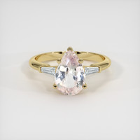 2.24 Ct. Pink Sapphire Ring, 14K Yellow Gold 1