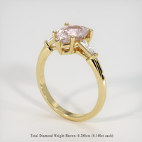 2.24 Ct. Pink Sapphire Ring, 14K Yellow Gold 2