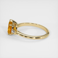 1.40 Ct. Orangish Yellow Sapphire Ring, 14K Yellow Gold 4