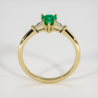 0.62 Ct. Emerald Ring, 18K Yellow Gold 3