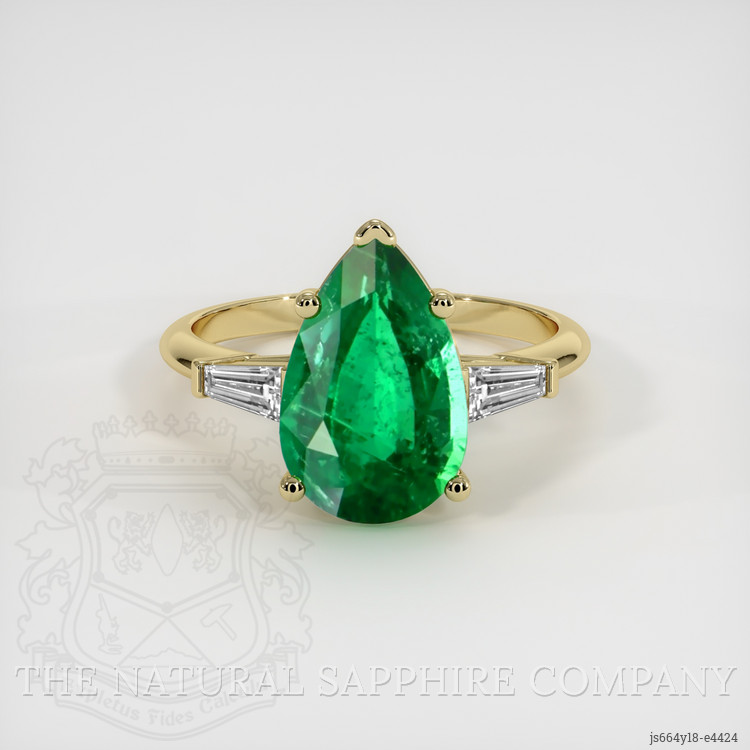 Emerald Ring 3.19 Ct. 18K Yellow Gold | The Natural Emerald Company