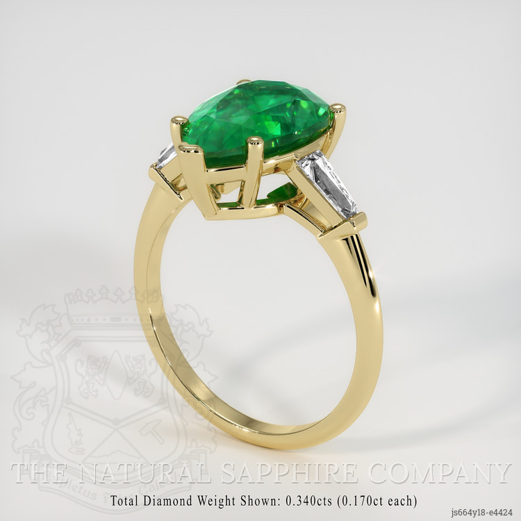 Emerald Ring 3.19 Ct. 18K Yellow Gold | The Natural Emerald Company