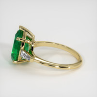 3.19 Ct. Emerald Ring, 18K Yellow Gold 4