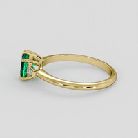 0.55 Ct. Emerald Ring, 18K Yellow Gold 4