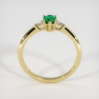 0.31 Ct. Emerald Ring, 18K Yellow Gold 3