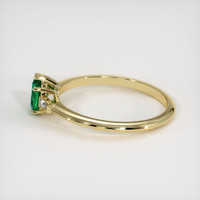 0.31 Ct. Emerald Ring, 18K Yellow Gold 4