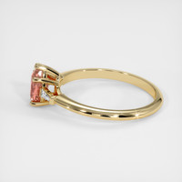 0.83 Ct. Padparadscha Sapphire Ring, 18K Yellow Gold 4
