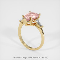 4.17 Ct. Sapphire Ring, 18K Yellow Gold 2
