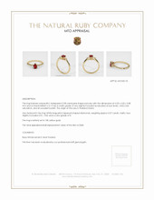 Ruby Ring 0.58 Ct. 18K Yellow Gold Appraisal