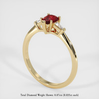 Ruby Ring 0.58 Ct. 18K Yellow Gold Preview