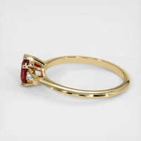 0.58 Ct. Ruby Ring, 18K Yellow Gold 4