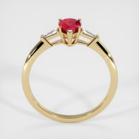 0.76 Ct. Ruby Ring, 18K Yellow Gold 3