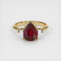 3.01 Ct. Ruby Ring, 18K Yellow Gold 1