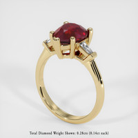 3.01 Ct. Ruby Ring, 18K Yellow Gold 2