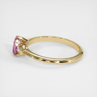 0.50 Ct. Purplish Pink Sapphire Ring, 18K Yellow Gold 4