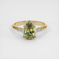 3.07 Ct. Sapphire Ring, 18K Yellow Gold 1