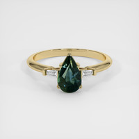 1.12 Ct. Sapphire Ring, 18K Yellow Gold 1