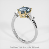 1.51 Ct. Gemstone Ring, 14K Yellow & White 2