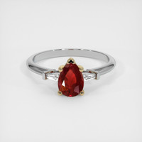 1.01 Ct. Ruby Ring, 14K Yellow & White 1