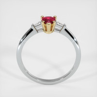 0.38 Ct. Ruby Ring, 14K Yellow & White 3