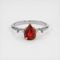 1.18 Ct. Ruby Ring, 14K Yellow & White 1