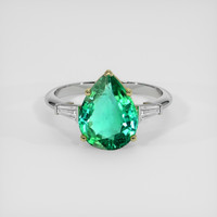 1.78 Ct. Emerald Ring, 18K Yellow & White 1