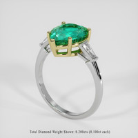 1.78 Ct. Emerald Ring, 18K Yellow & White 2