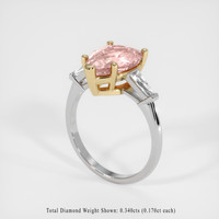 4.17 Ct. Sapphire Ring, 18K Yellow & White 2