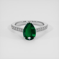1.90 Ct. Emerald Ring, Platinum 950 1