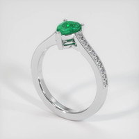 0.66 Ct. Emerald Ring, Platinum 950 2