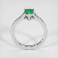 0.66 Ct. Emerald Ring, Platinum 950 3