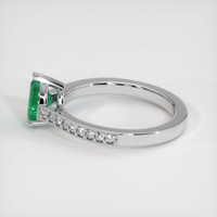 0.66 Ct. Emerald Ring, Platinum 950 4