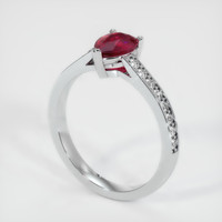 0.99 Ct. Ruby Ring, Platinum 950 2