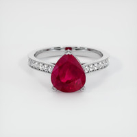 3.44 Ct. Ruby Ring, Platinum 950 1