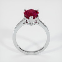 3.44 Ct. Ruby Ring, Platinum 950 3