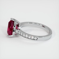 3.44 Ct. Ruby Ring, Platinum 950 4