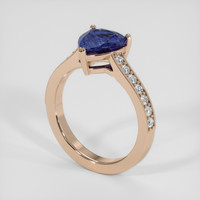 1.94 Ct. Blue Sapphire Ring, 18K Rose Gold 2
